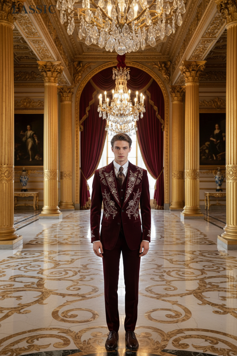 👑 KING CRYSTAL SUIT — COSTUME COUTURE HOMME ORNÉ DE CRISTAUX SIGNATURE