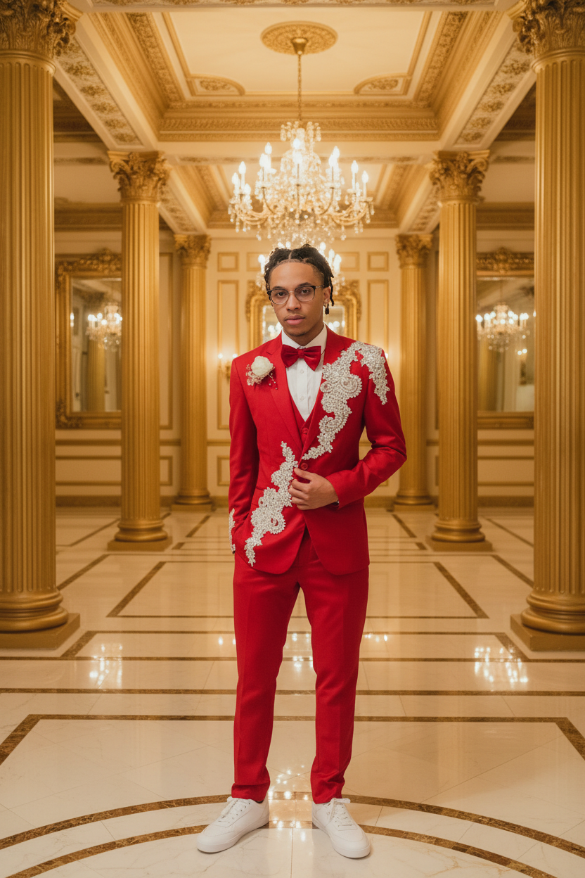 👑 KING CRYSTAL SUIT — ENSEMBLE 3 PIÈCES SUR MESURE