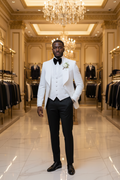 👑 KING JACQUARD TUXEDO — IVORY PRESTIGE EDITION