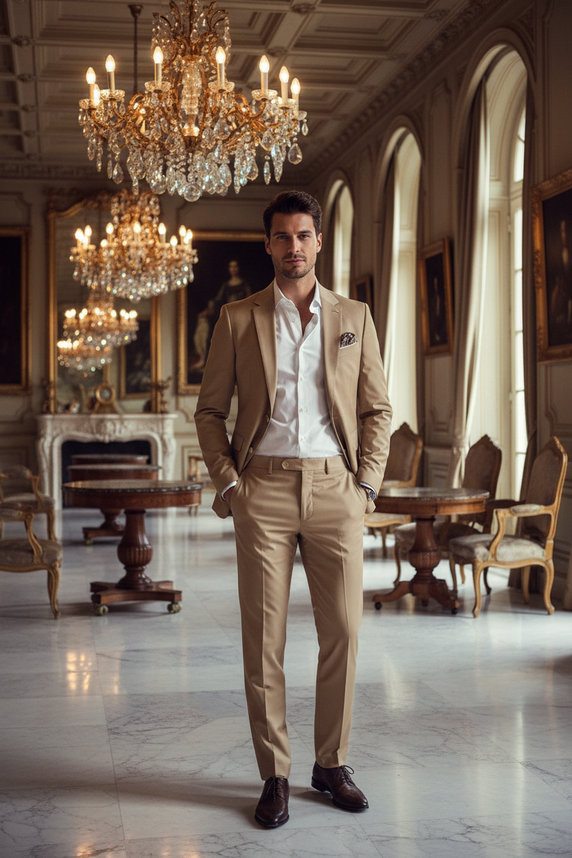 Luxe 2-delig heren trouwpak modieus slim effen kantoorpak heren grote maten broeksets