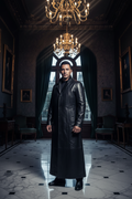 👑 KING LEATHER TRENCH — TRENCH COAT HOMME EN PU CUIR PREMIUM