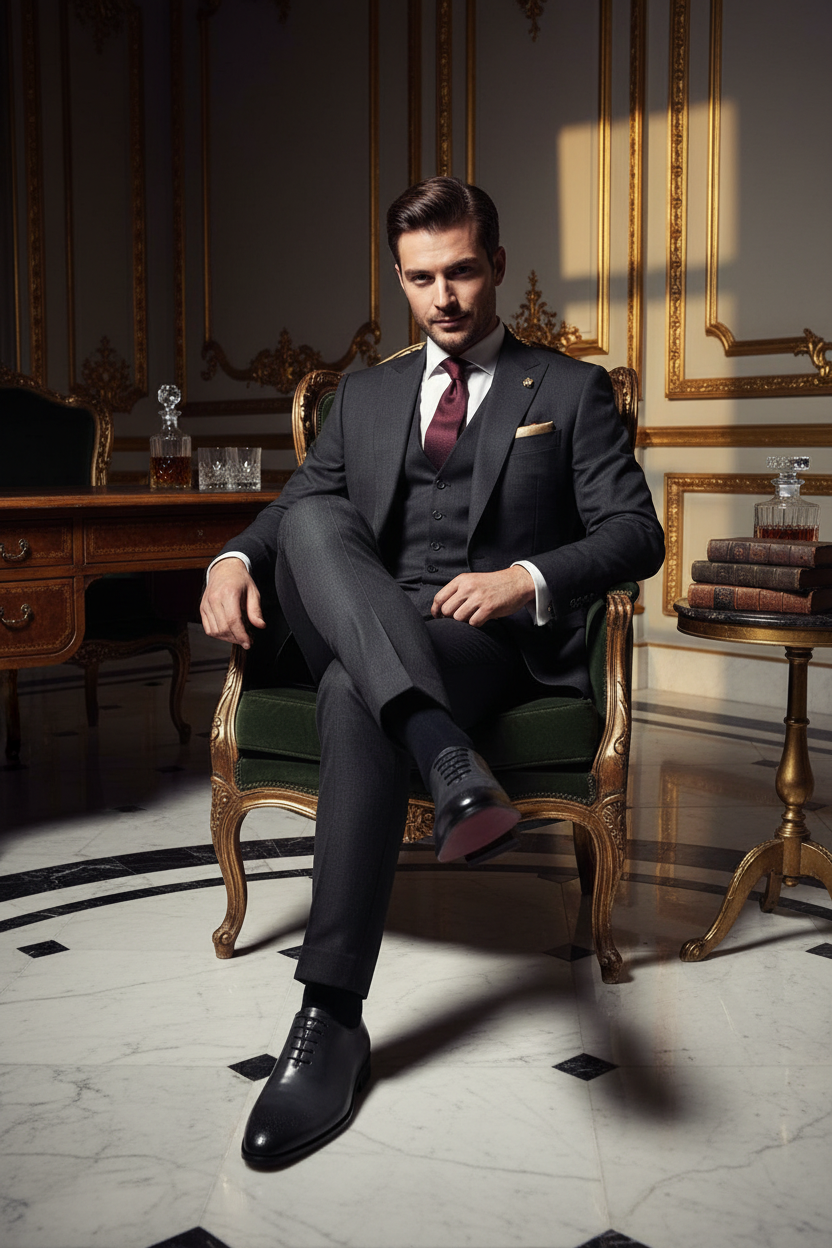 👑 Royal Oxford Artisan – Cuir Italien