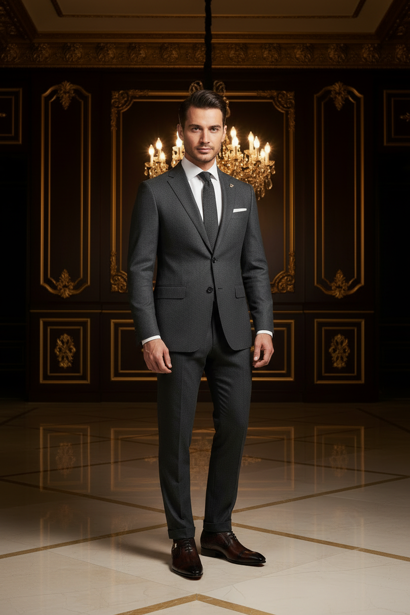 👑 Royal Oxford Européen – Cuir Véritable Formel
