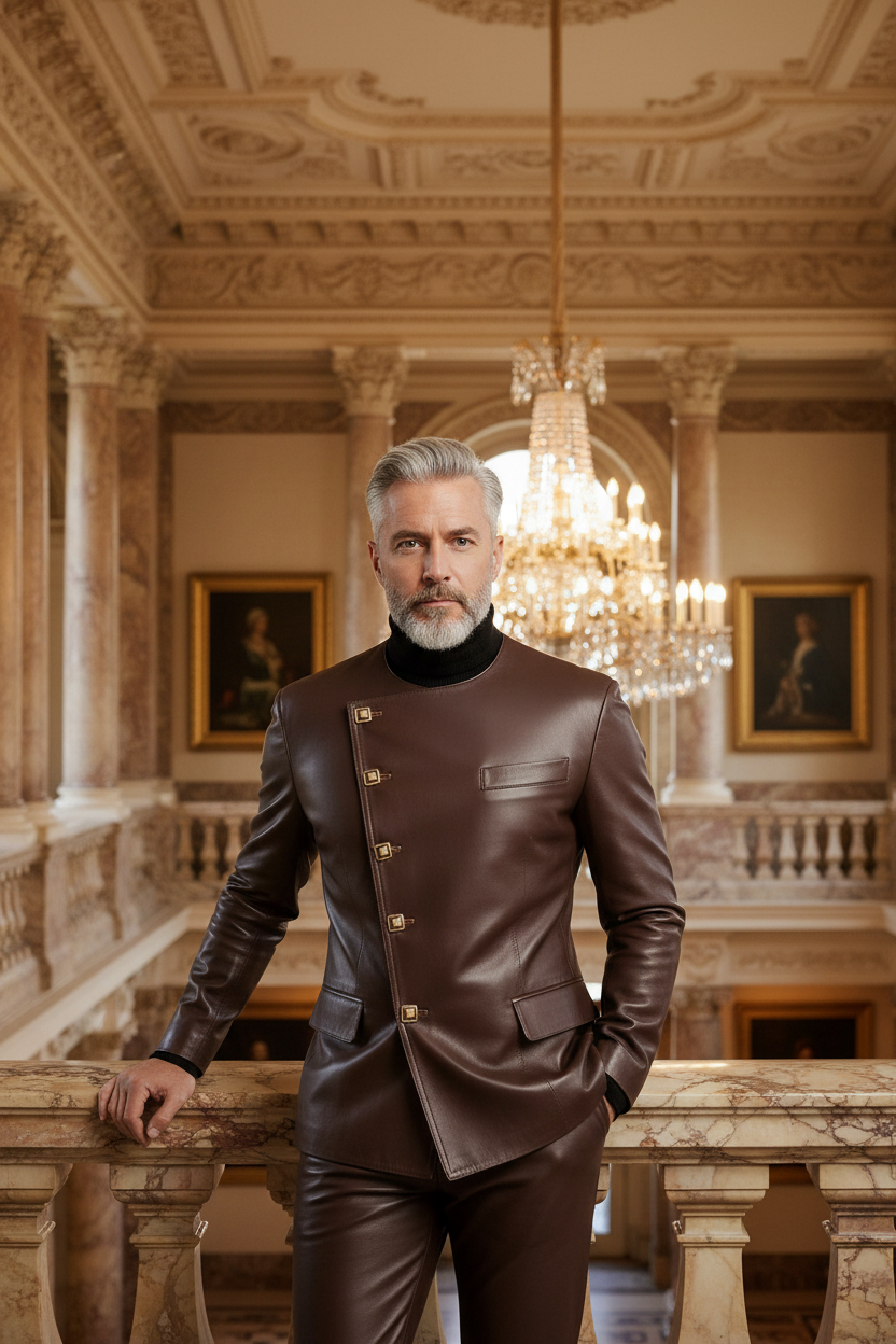 👑 KING POWER JACKET — VESTE PU SLIM FIT SIGNATURE