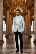 👑 KING CRYSTAL SUIT — COSTUME 2 PIÈCES COUTURE CRISTAUX & BRODERIES MARIAGE