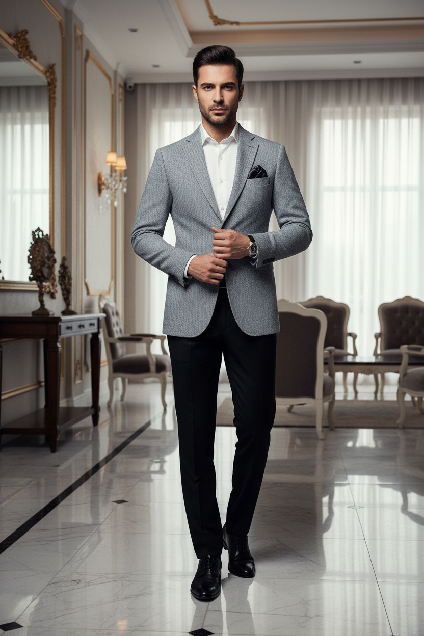 👑 KING WOOL BLAZER — VESTE BLAZER LAINE LUXE BUSINESS CASUAL SIGNATURE