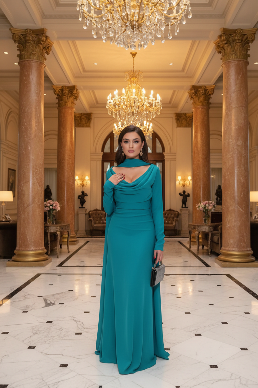 👑 QUEEN ARABIAN NIGHT — ROBE DE SOIRÉE COUTURE