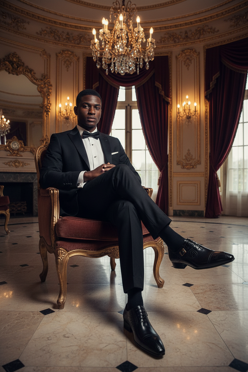 👑 Royal Oxford Européen – Cuir Véritable Formel