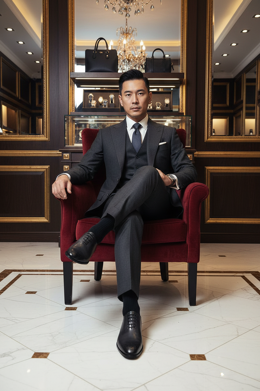 👑 Royal Oxford Artisan – Cuir Italien