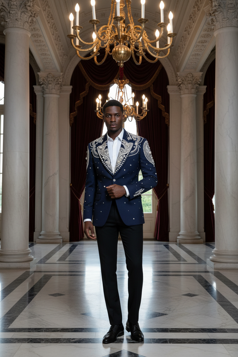 👑 King Crystal Revers – Tuxedo Soirée Prestige