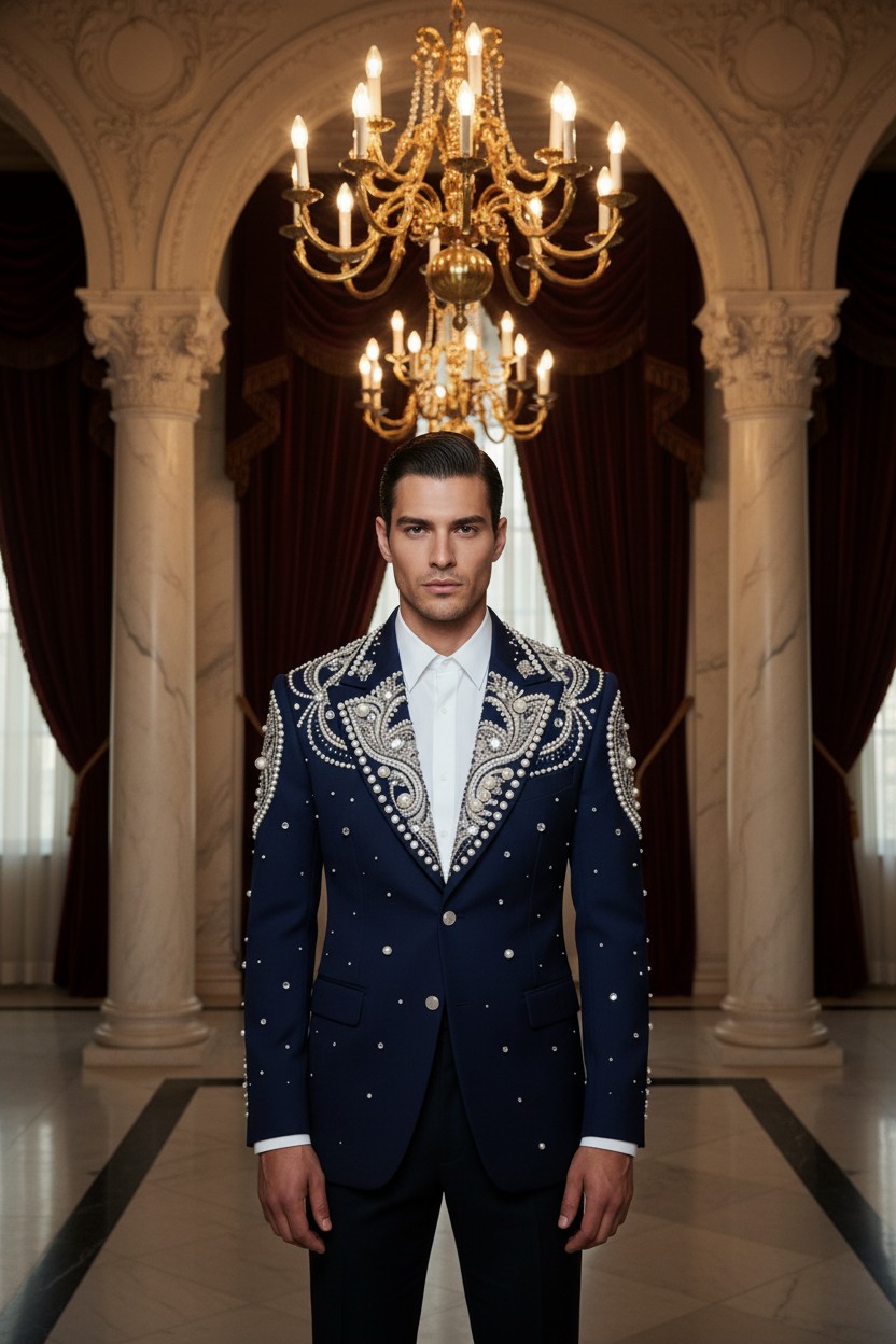 👑 King Crystal Revers – Tuxedo Soirée Prestige