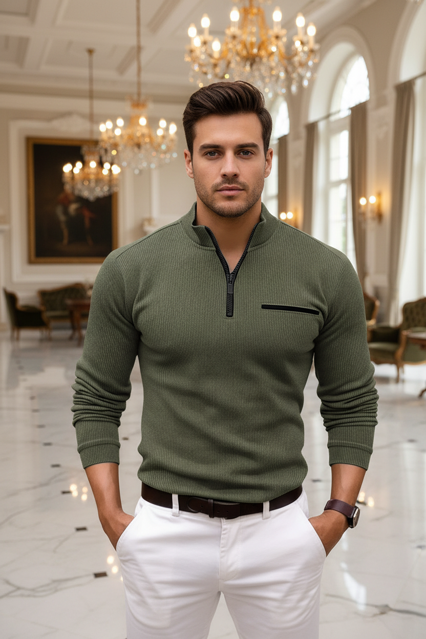 👑 KING POLO ZIP RAYURES — OUTDOOR SIGNATURE RUNWAY EDITION
