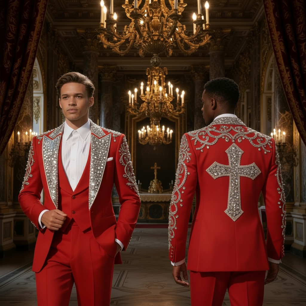 👑 KING CRYSTAL CEREMONY SUIT — COSTUME HOMME LUXE ORNÉ DE CRISTAUX SIGNATURE