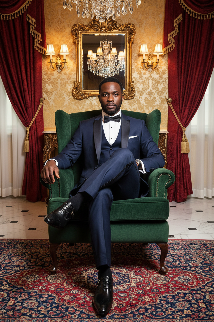 👑 Royal Oxford Européen – Cuir Véritable Formel
