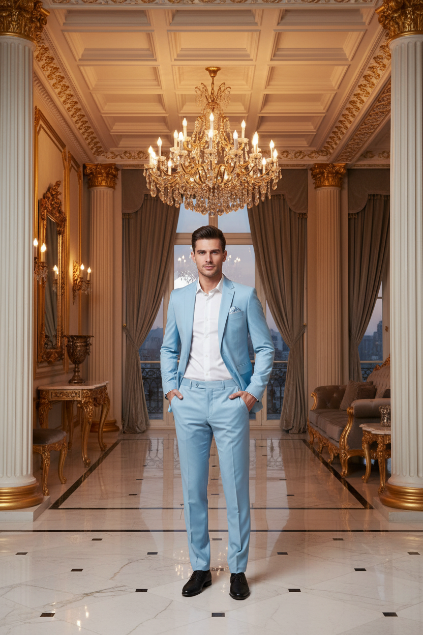 Luxe 2-delig heren trouwpak modieus slim effen kantoorpak heren grote maten broeksets