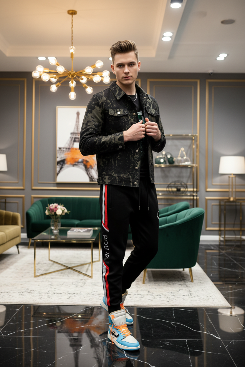 👑 KING JACQUARD BLAZER — VESTE SLIM FIT JACQUARD BUSINESS CASUAL COUPE-VENT