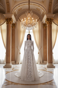 👑 QUEEN LACE BRIDAL GOWN — ROBE DE MARIÉE LONGUE EN DENTELLE SUR MESURE