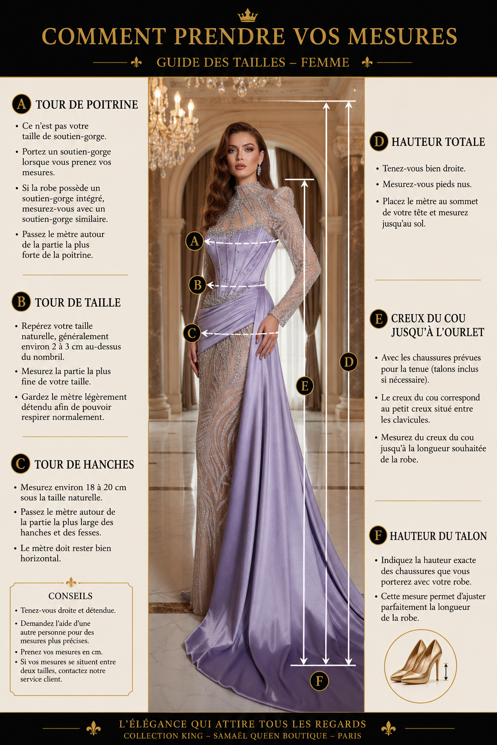 👑 QUEEN ELEGANCE — ROBE LONGUE CRISTALLISÉE SIGNATURE