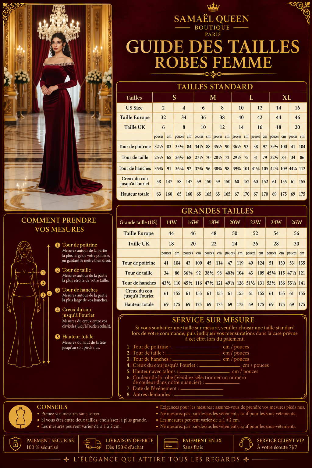 👑 QUEEN BORDEAUX ROYALE GOWN — ROBE LONGUE VELOURS ÉPAULE DÉNUDÉE FENTE LATÉRALE
