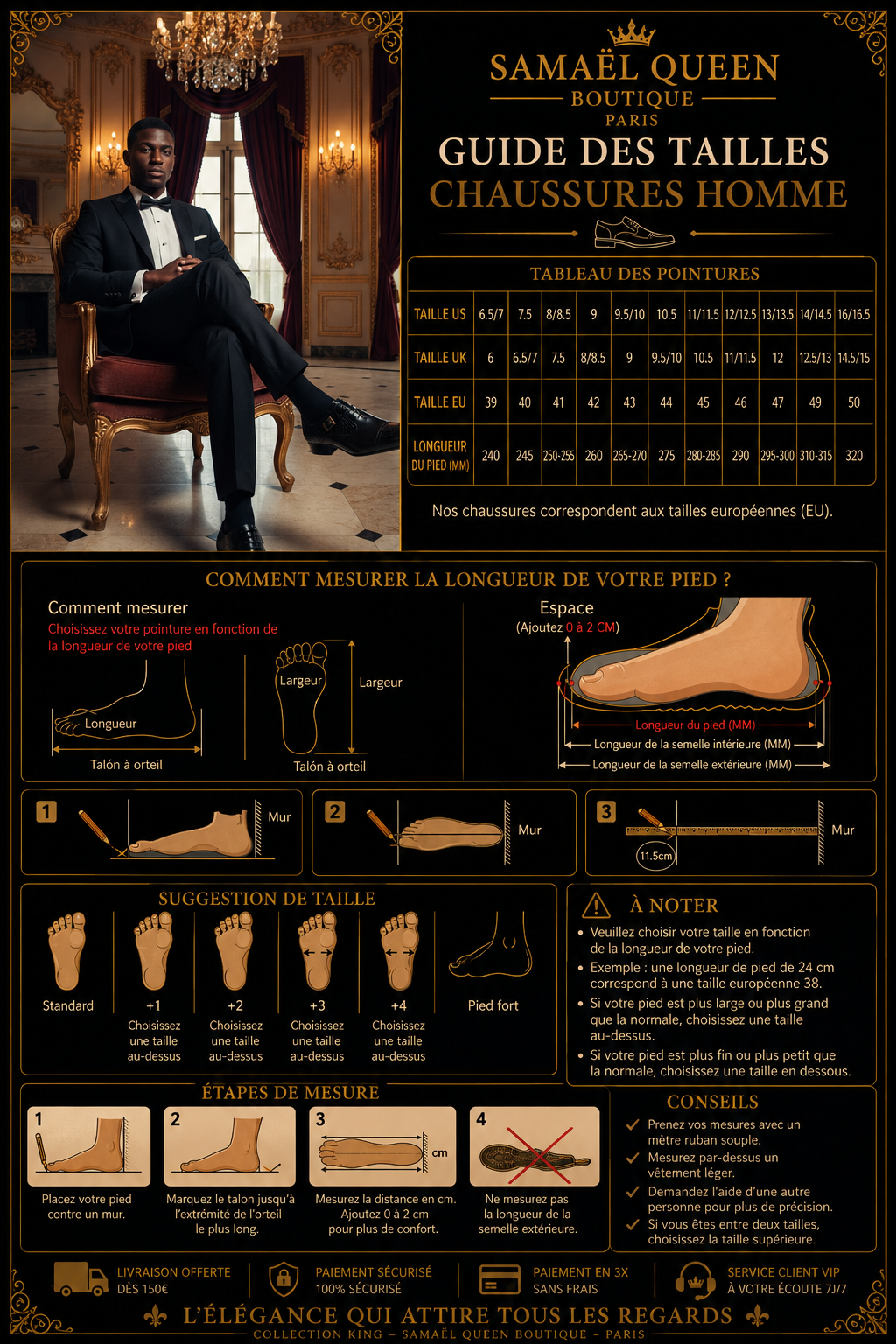 👑 Royal Oxford Européen – Cuir Véritable Formel