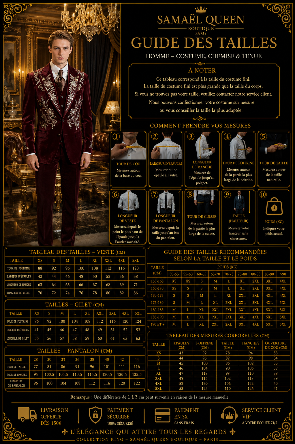 👑 KING CRYSTAL SUIT — COSTUME COUTURE HOMME ORNÉ DE CRISTAUX SIGNATURE