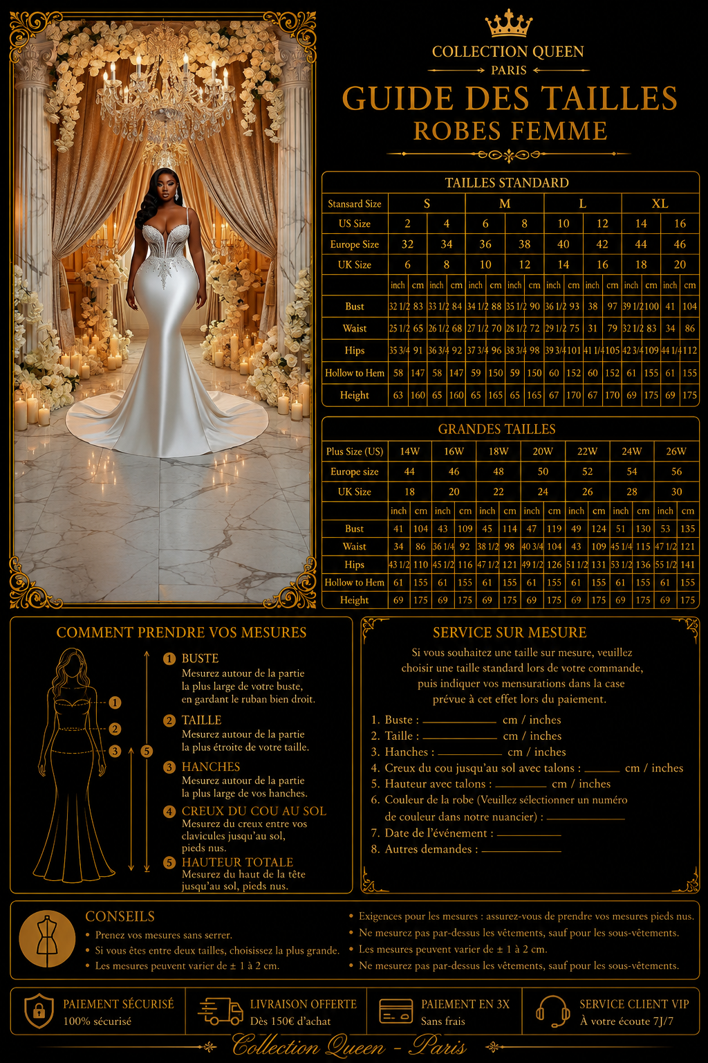 👑 QUEEN SATIN SPAGHETTI — ROBE MARIÉE SIRÈNE SATIN PERLÉE DENTELLE AFRICAINE