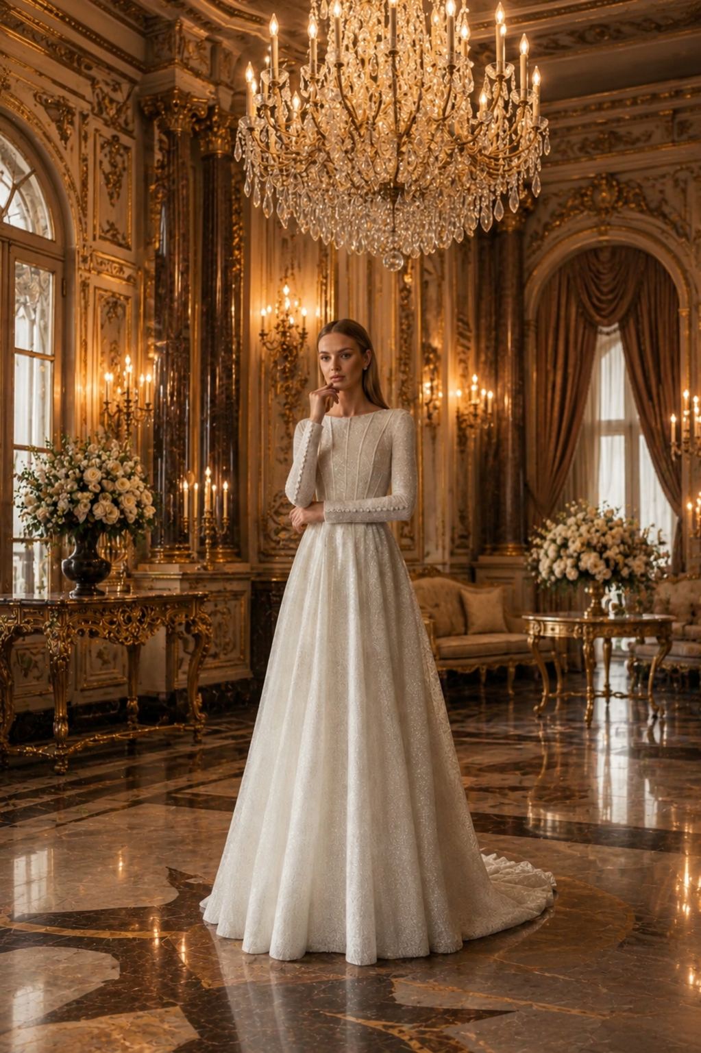 👑 QUEEN BRIDAL — ROBE DE MARIÉE A-LINE DENTELLE SIGNATURE