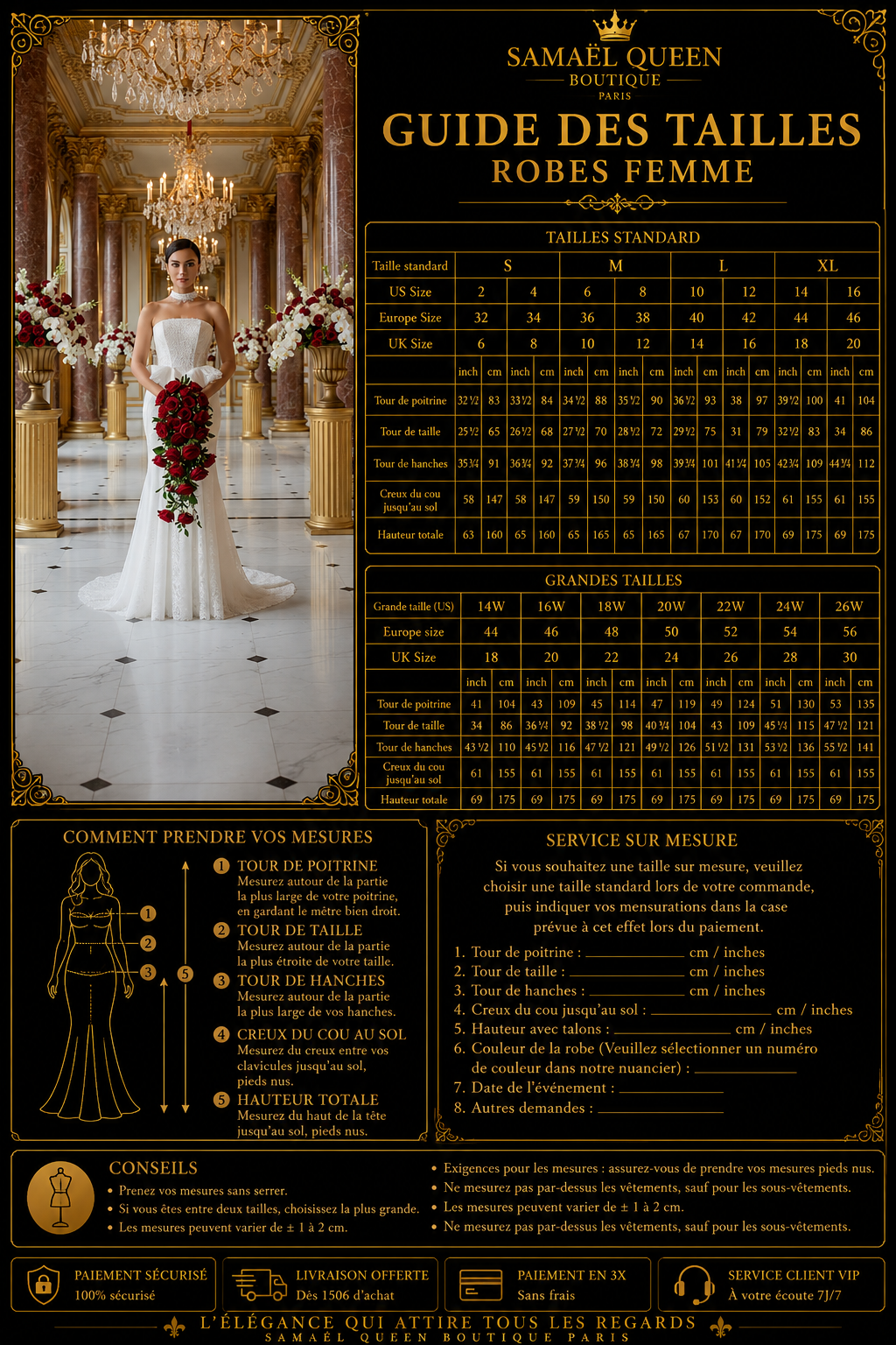 👑 QUEEN BRIDAL LACE GOWN — ROBE DE MARIÉE DENTELLE A-LINE CORSET DOS NU SIGNATURE