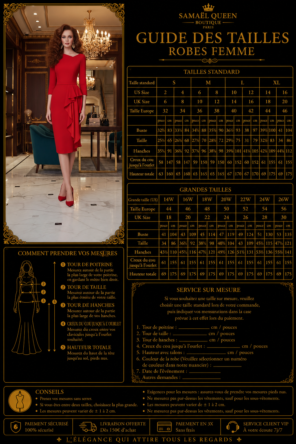 👑 QUEEN RED COCKTAIL DRESS — ROBE DE SOIRÉE ASYMÉTRIQUE JERSEY STRETCH